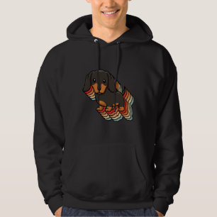 Retro Dachshund Vintage Doxie Mum Dad Wiener Dog Hoodie