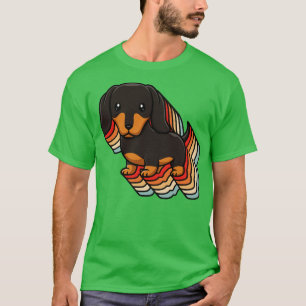 Retro Dachshund Vintage Doxie Mum Dad Wiener Dog L T-Shirt