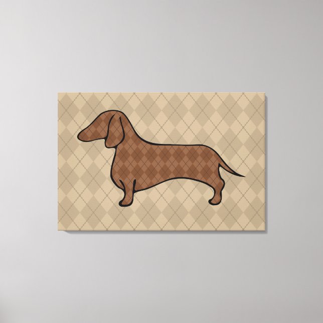 Retro Dachshund Wall Art (Front)