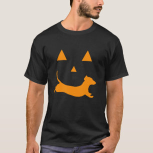 Retro Dachshund Witch Dog Spooky Season Halloween T-Shirt