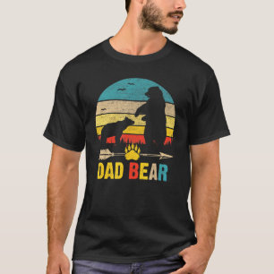 Retro Dad Bear Matching Family Cute Bear T-Shirt