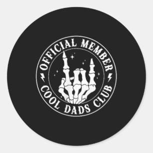 Retro Dad Birthday Mens Fathers Day Cool Dads Club Classic Round Sticker