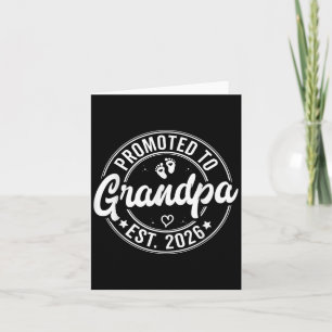 Retro Dad Est. 2026 Promoted To Grandpa Est 2026 N Card