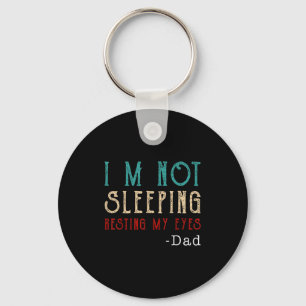 Retro Dad Resting My Eyes Funny Quote  Key Ring