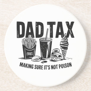 Retro Dad Tax Distressed Snack Art Coaster