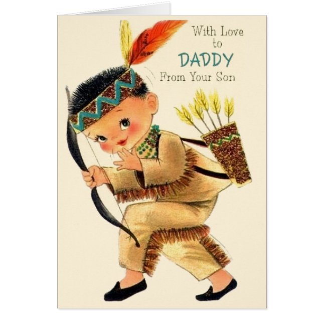 Retro Daddy Father's Day Card From Son (Front)