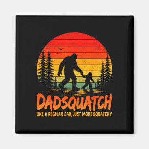 Retro dadsquatch like a regular dad bigfoot papa magnet