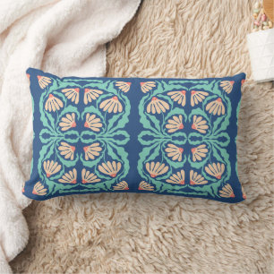 Retro Daisies Birth Flower April Lumbar Cushion