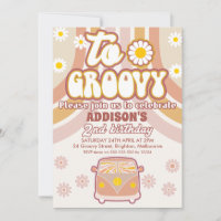 Retro Daisies Combi Two Groovy 2nd Birthday