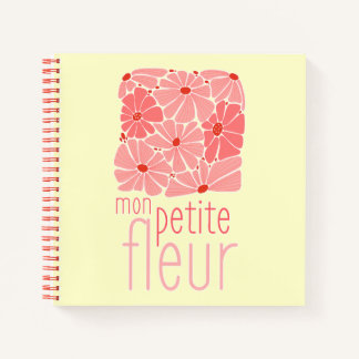 Retro Daisies Spring Flowers French Quote Notebook