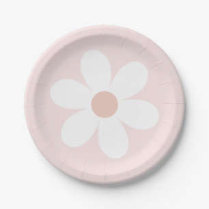 Retro Daisy Boho Paper Plate