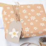 Retro Daisy Boho Pink Wrapping Paper<br><div class="desc">Retro Daisy Floral Boho Pink Wrapping Paper</div>