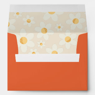 Retro Daisy Envelope Boho Floral Stationery for