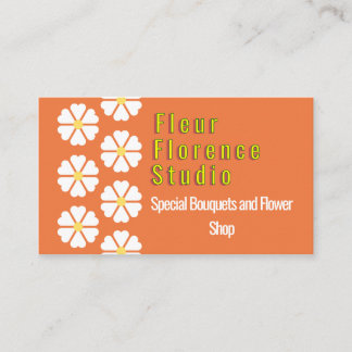 Retro Daisy Floral Florist Business Card