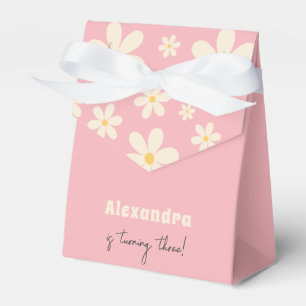Retro Daisy floral kids birthday Favour Box
