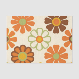 Retro Daisy Floral Pattern Tissue Paper