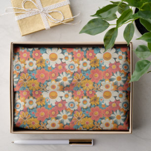 Retro Daisy Floral Tissue Paper