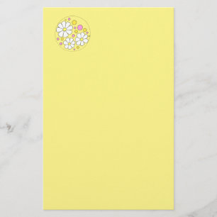 Retro Daisy Flowers Stationery