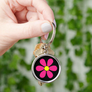 Retro Daisy Keychain