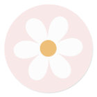 Retro daisy  light pink boho