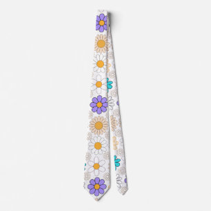Retro Daisy Pattern Simple.01. No BG Tie