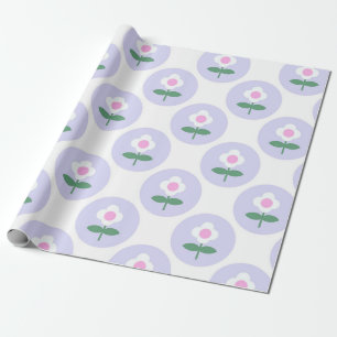 Retro Daisy Purple Teen Birthday Mothers Day Baby Wrapping Paper