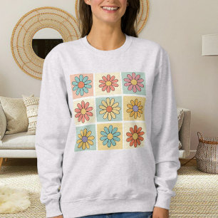 Retro Daisy Sweatshirt – Cute Floral Shirts