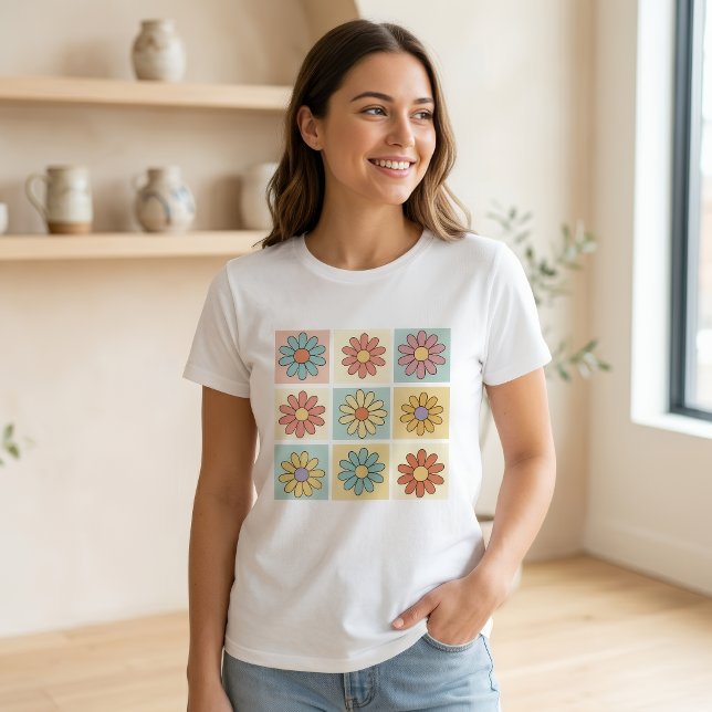 Retro Daisy tshirt – Cute Floral Shirts (Creator Uploaded)