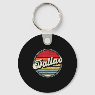 Retro Dallas Home State Cool 70s Style Sunset Men Key Ring