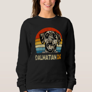 Retro Dalmatian Dad Father's Day Vintage Dog Dad Sweatshirt