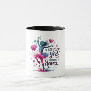 Retro Dance Just A Girl Who Loves to Dance Mug