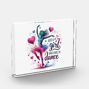 Retro Dance Just A Girl Who Loves to Dance Photo Block