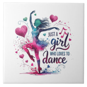 Retro Dance Just A Girl Who Loves to Dance Tile