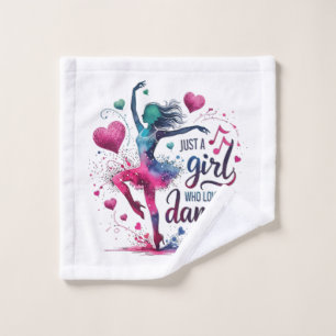 Retro Dance Just A Girl Who Loves to Dance Wash Cloth