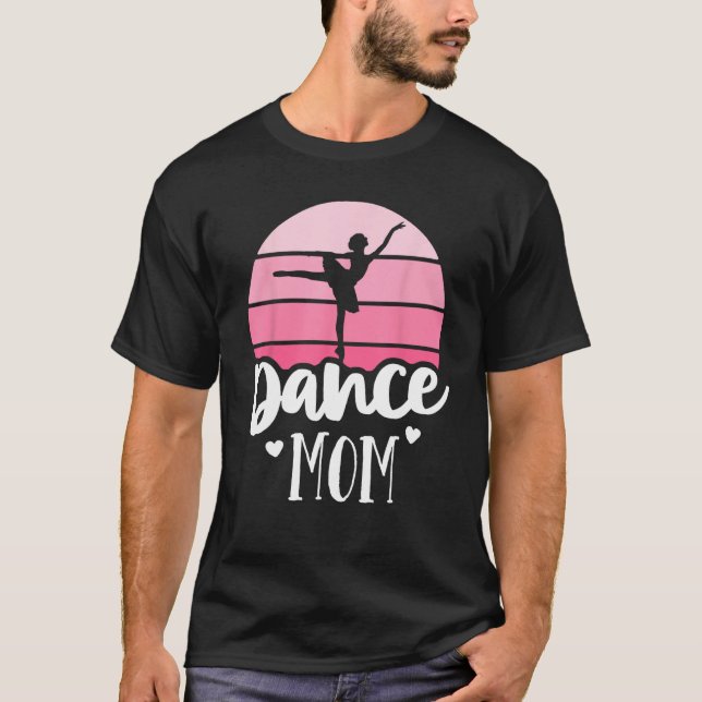 Retro Dance Mum Vintage Pink Ballerina Shirt Balle (Front)