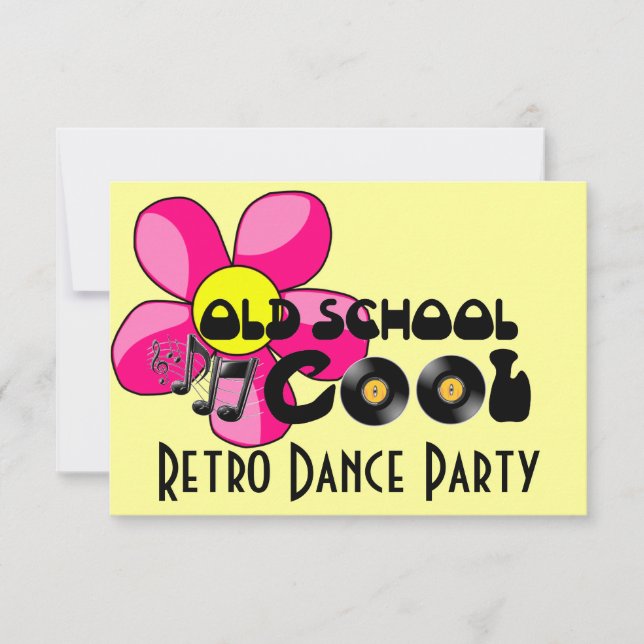 Retro Dance Party - Old School Cool Vinyl Records Invitation (Front)