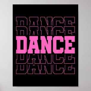 Retro Dance Women Girls Kids Dancing Cute Dancer Poster