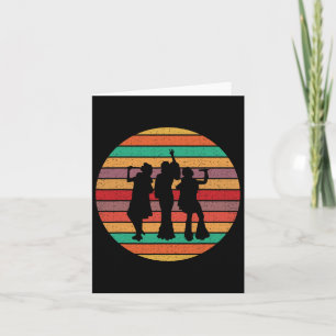 Retro Dancing Queen Trio Dancer Dancing Lover Card