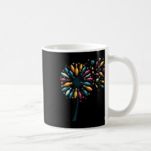 Retro Dandelion Bowling Pins Bowler Bowling Player Coffee Mug