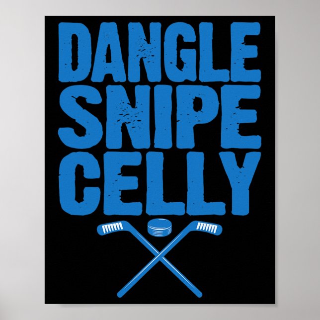 Retro Dangle Snipe Celly Quote - Ice Hockey Player Poster (Front)