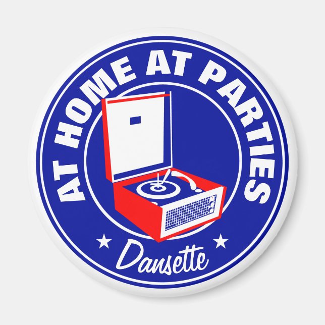 Retro Dansette Bermuda record player Fridge Magnet (Front)