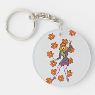 Retro Daphne Scooby-Doo Flower Power Keychain
