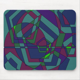 Retro Dark Abstract Mouse Pad