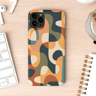 Retro Dark Colours Amorphous Shapes Art Pattern Case-Mate iPhone Case