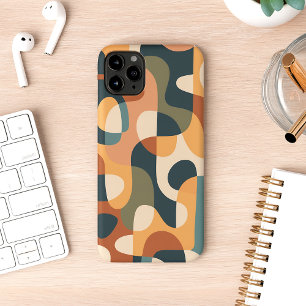 Retro Dark Colours Amorphous Shapes Art Pattern Case-Mate iPhone Case