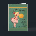 Retro Daughter Bubble Gum Birthday Greeting Card<br><div class="desc">Vintage / Retro Birthday greeting card. Adorable little girl that is blowing a huge bubble! A Loving Happy Birthday To Daughter! Daughter,  Even Your Bubble Gum Days Are Really A Joy To Recall! Sweet vintage Birthday Card for daughter!</div>