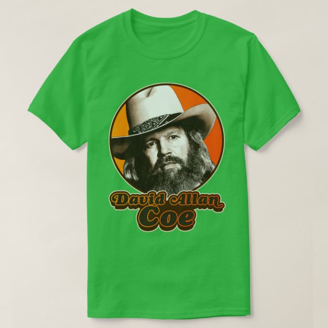 Retro David Allan Coe Tribute T-Shirt (Design Front)