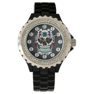 Retro Day of the Dead Sugar Skull Watch