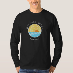 Retro Daytona Beach Florida Colourful Ocean Sunset T-Shirt