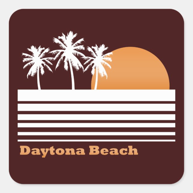 Retro Daytona Beach Stickers (Front)